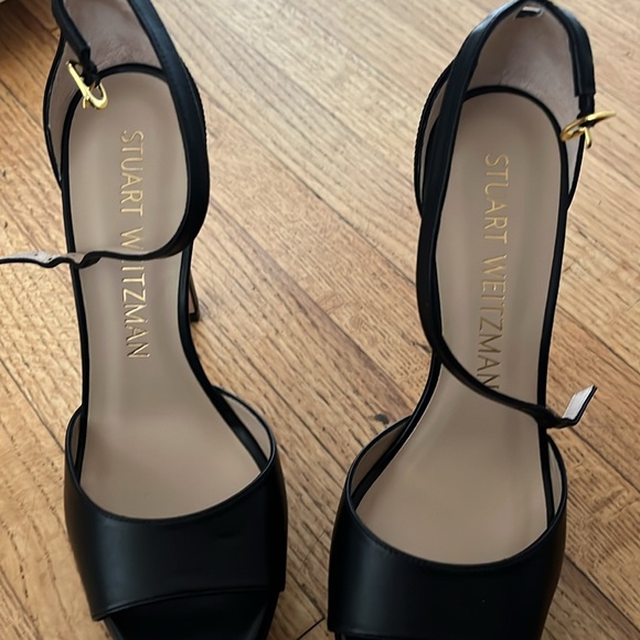 Stuart Weitzman Disco Platform Sandal Black New - Picture 16 of 16